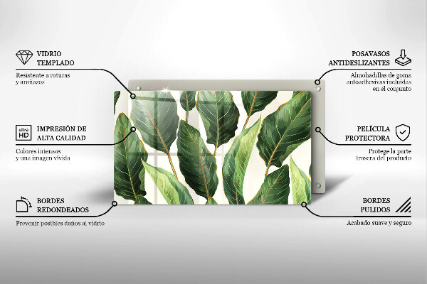 Protège plaque de cuisson Feuilles de banane