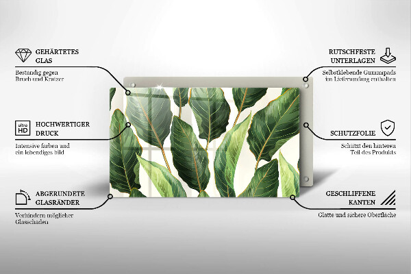Protège plaque de cuisson Feuilles de banane