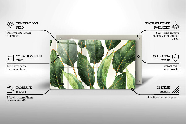 Protège plaque de cuisson Feuilles de banane