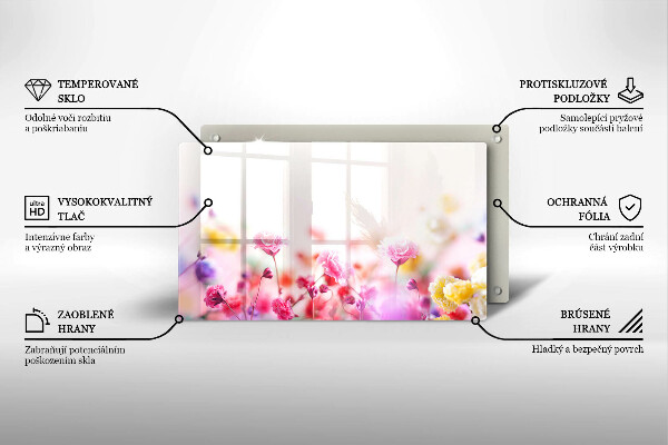 Protège plaque de cuisson Prairie fleurie