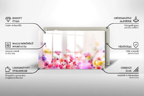 Protège plaque de cuisson Prairie fleurie