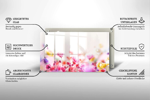 Protège plaque de cuisson Prairie fleurie