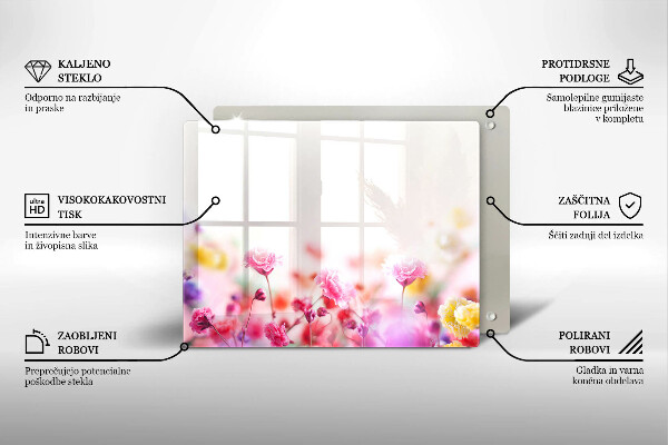 Protège plaque de cuisson Prairie fleurie