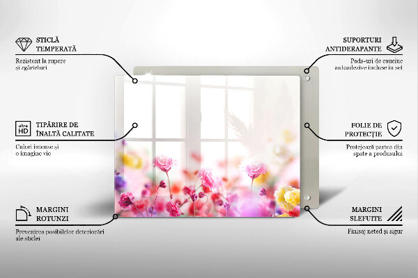 Protège plaque de cuisson Prairie fleurie