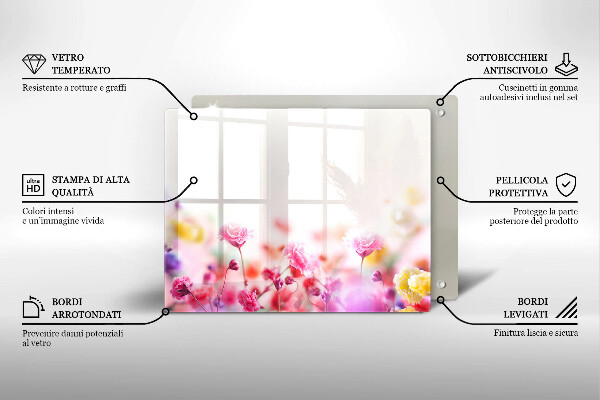 Protège plaque de cuisson Prairie fleurie