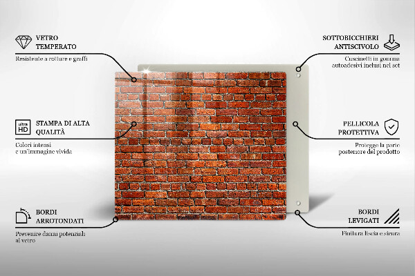 Cache plaque de cuisson Mur de mur de briques