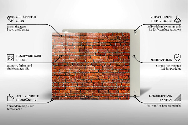 Cache plaque de cuisson Mur de mur de briques