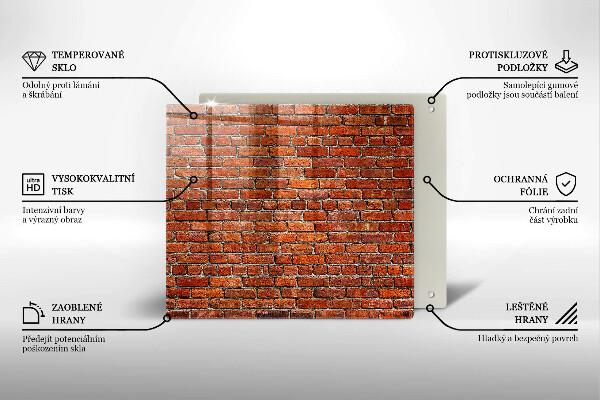 Cache plaque de cuisson Mur de mur de briques