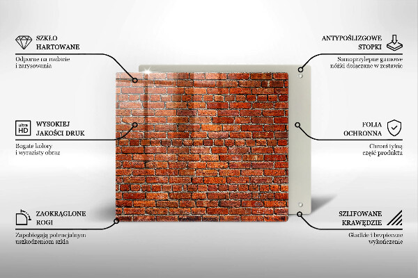 Cache plaque de cuisson Mur de mur de briques