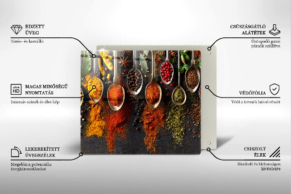 Cache plaque de cuisson Cuillères aux épices