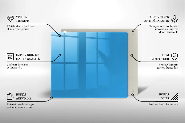 Protection plaque induction Couleur bleue