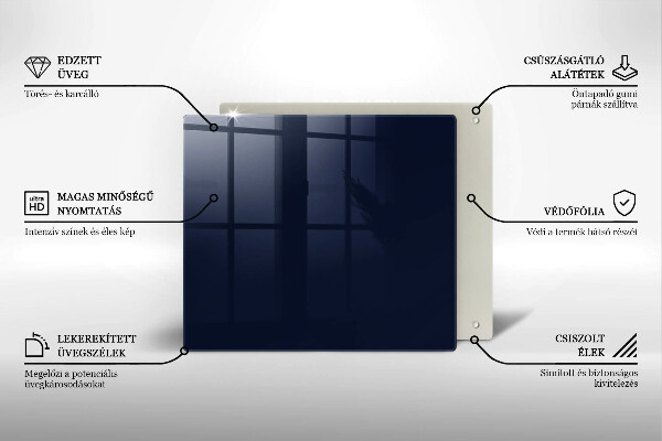 Protection plaque induction bleu marine