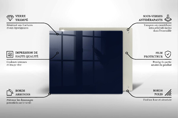 Protection plaque induction bleu marine