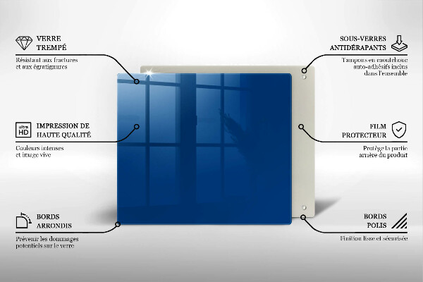 Protection plaque induction Couleur bleue