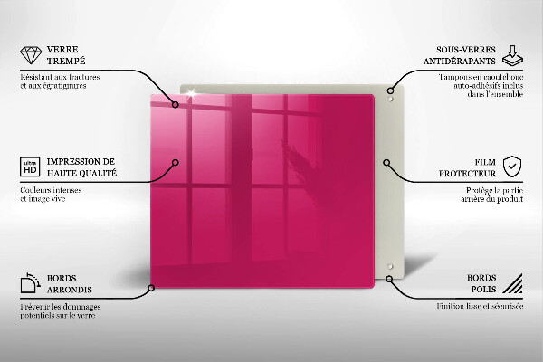 Protection plaque induction Couleur rose