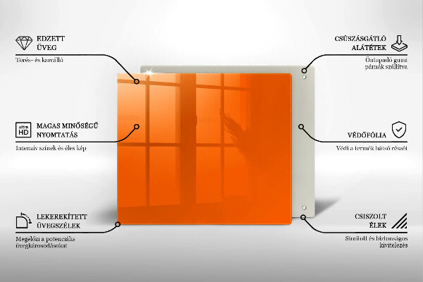 Protection plaque induction couleur orange