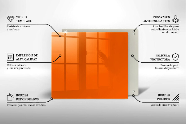 Protection plaque induction couleur orange