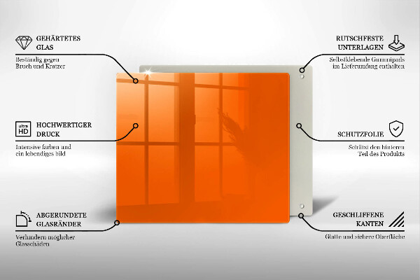 Protection plaque induction couleur orange