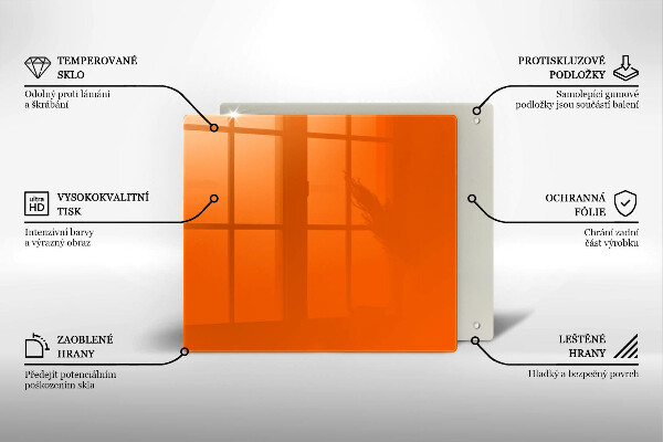 Protection plaque induction couleur orange