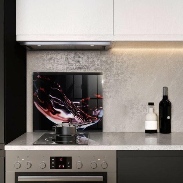 Cache plaque de cuisson Un verre de vin rouge