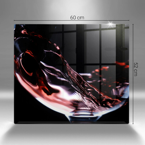 Cache plaque de cuisson Un verre de vin rouge