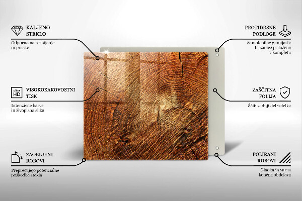 Cache plaque de cuisson Grain de bois de l'arbre