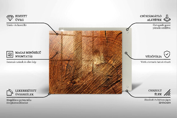 Cache plaque de cuisson Grain de bois de l'arbre