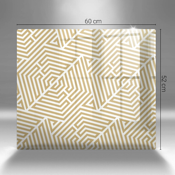 Cache plaque de cuisson Lignes géométriques