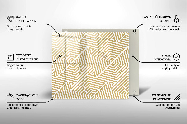 Cache plaque de cuisson Lignes géométriques