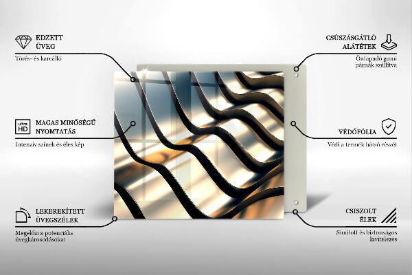 Cache plaque de cuisson Formes métalliques 3D
