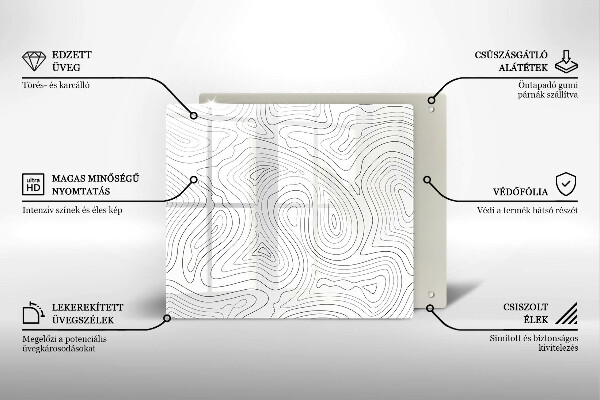 Cache plaque de cuisson Formes abstraites