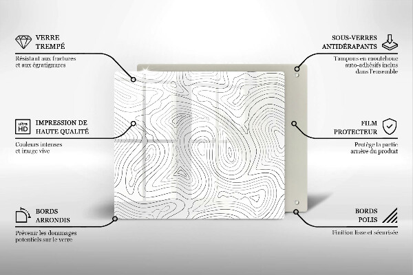 Cache plaque de cuisson Formes abstraites