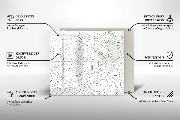 Cache plaque de cuisson Formes abstraites