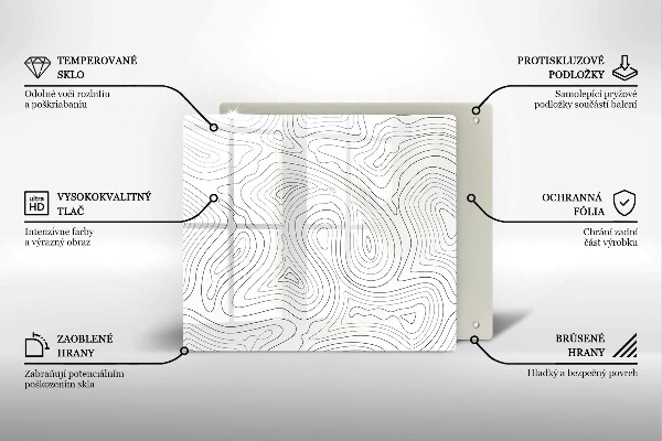 Cache plaque de cuisson Formes abstraites
