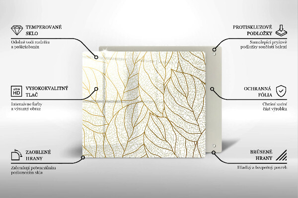 Cache plaque de cuisson Modèle de feuilles de dessin au trait