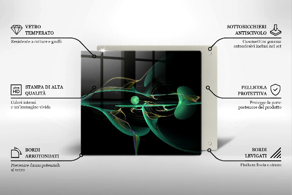 Cache plaque de cuisson Abstraction moderne