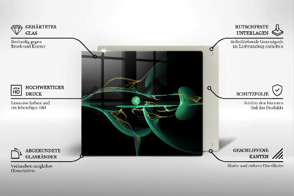 Cache plaque de cuisson Abstraction moderne