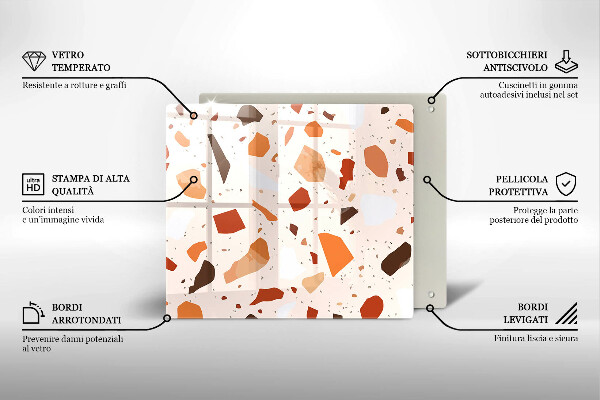 Protection plaque induction Grès décoratif