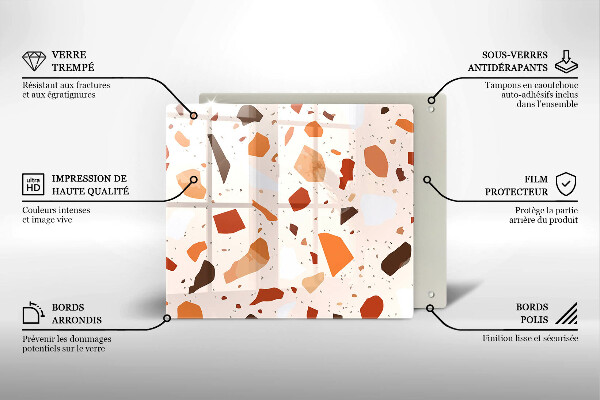 Protection plaque induction Grès décoratif