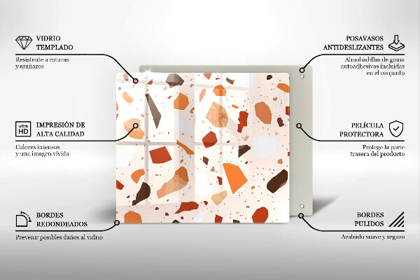 Protection plaque induction Grès décoratif