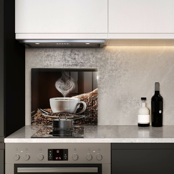 Cache plaque de cuisson Un café et une tasse