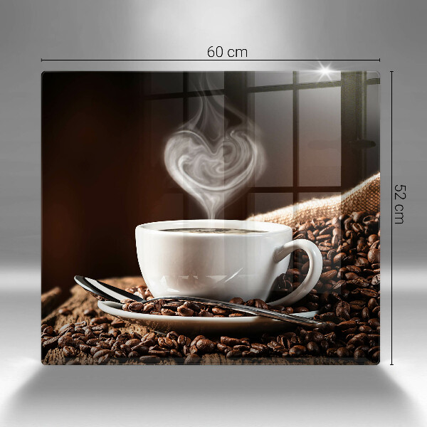 Cache plaque de cuisson Un café et une tasse