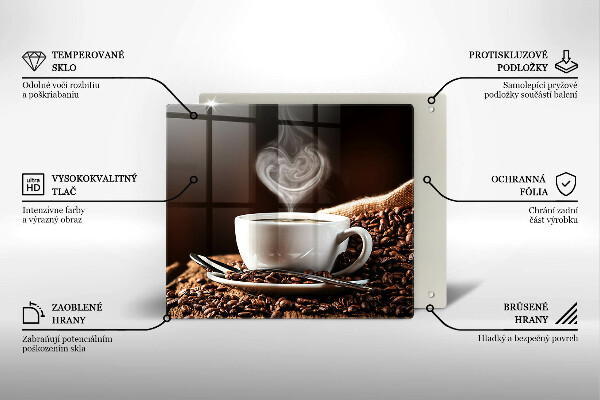 Cache plaque de cuisson Un café et une tasse