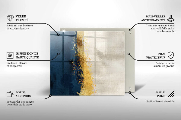 Cache plaque de cuisson Abstraction de l'or