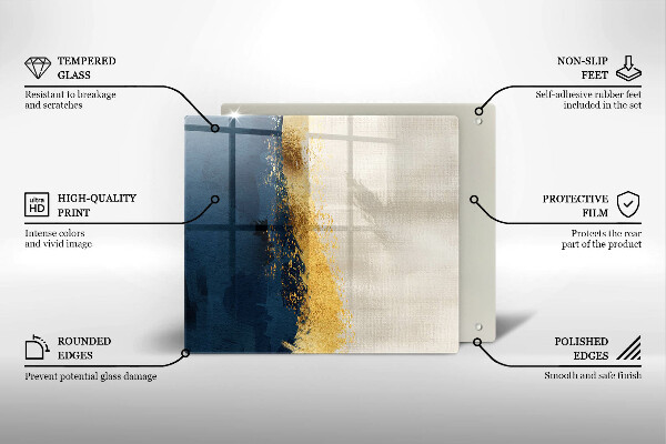 Cache plaque de cuisson Abstraction de l'or