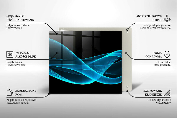 Protection plaque induction Abstraction bleue