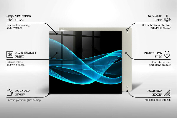 Protection plaque induction Abstraction bleue