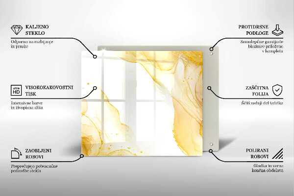 Cache plaque de cuisson Abstraction dorée