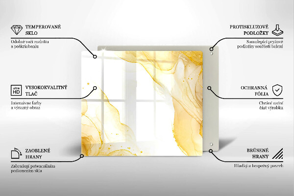 Cache plaque de cuisson Abstraction dorée