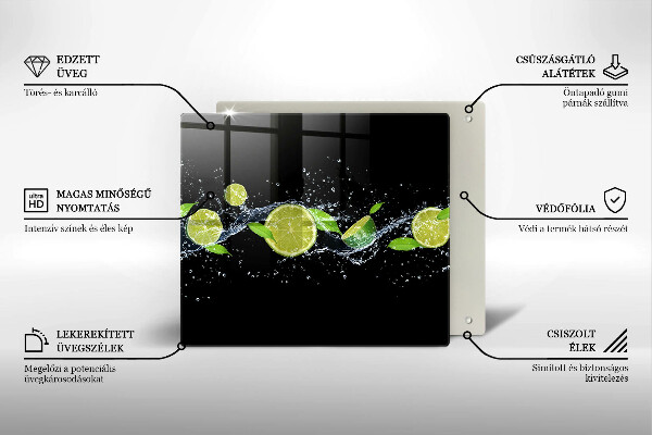 Cache plaque de cuisson Eau de menthe citronnée